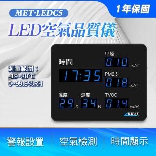 PM2.5 空氣品質監測器 甲醛檢測儀 空氣檢測 甲醛指數 空氣品質看板 商用 TVOC 空氣偵測器 LEDC5