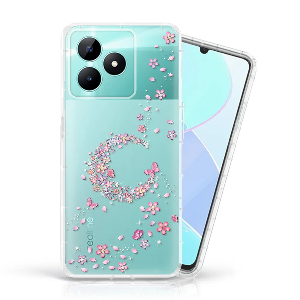 【Meteor】realme C51 奧地利彩鑽空壓防摔手機殼(櫻月)