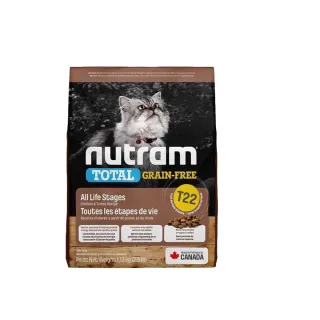 【Nutram 紐頓】T22無穀全能系列-無穀貓火雞肉 1.13kg(貓飼料 天然糧 無穀糧 成貓 WDJ)