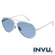 【INVU】瑞士時尚飛行員框偏光太陽眼鏡(銀 T1005D)