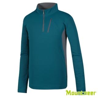 【Mountneer山林】男 銀纖長袖上衣-海藍 31P57-81(排汗衣/防曬/運動服)