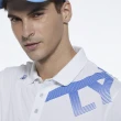 【Lynx Golf】男款吸濕排汗Lynx字樣山貓繡花長袖POLO衫/高爾夫球衫(白色)
