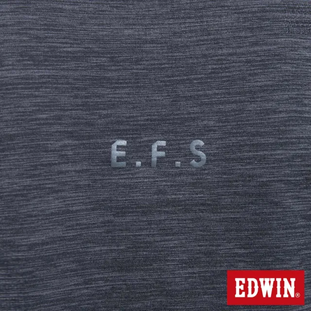 【EDWIN】男裝 EFS 貼袋涼感LOGO短袖T恤(黑色)