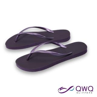 【QWQ】女款平底防水夾腳拖鞋-衝浪玩水人字涼拖鞋-舒適不磨腳-星空紫 MIT(AAAA)