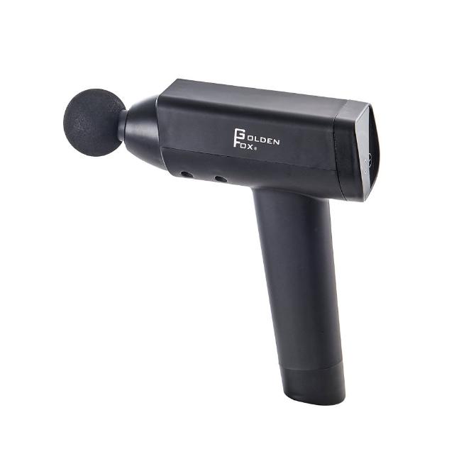 GOLDEN FOX GF-916 專業按摩槍，紅色與黑色雙色選擇，尺寸73×24×17cm，重量僅1200g，輕巧便攜。配備主機、多款按摩頭、充電器及收納盒，中國製造，BSMI許可字號R51286。強力震動深層按摩，緩解肌肉疲勞，適合運動後恢復，家用健身必備神器，提升生活品質。