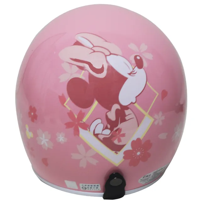 櫻花米妮半罩式機車安全帽-粉紅色+抗uv短鏡片+6入安全帽內襯套