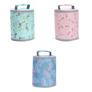 【E.City】創意一片式可折疊圓形保溫保冰便當提袋(保溫保冷)