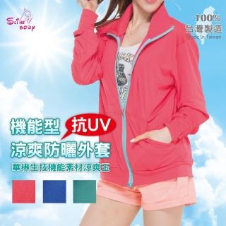 【S LINE BODY】夏季限定抗UV機能防曬冰涼雙色外套-連帽款(MIT)