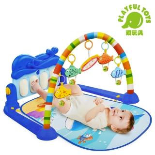 【Playful Toys 頑玩具】海豚腳踏琴嬰兒健力架(踢踢琴 寶寶健身架 嬰兒玩具)