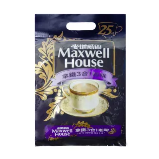 【Maxwell 麥斯威爾】拿鐵3合1咖啡(14gX25包)