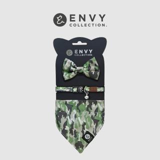 【ENVY COLLECTION】貓頸圈 迷彩瘋奇幻三件組(頸圈領結領巾)