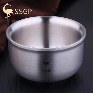 【cs22】ssgp 304不銹鋼碗兒童雙層隔熱加厚湯碗杯(直徑11.5cm)