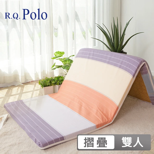 【R.Q.POLO】新絲柔抗菌亞藤蓆5cm折疊床墊-多款任選(雙人標準5尺)