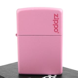 【Zippo】美系-LOGO字樣打火機-Pink Matte粉紅烤漆