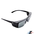 【Z-POLS】新一代包覆式設計套鏡 抗UV400頂級Polarized寶麗來偏光黑太陽眼鏡(防側光設計 近視族必備款)