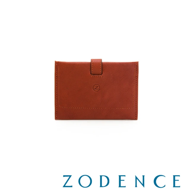 ZODENCE 佐登司 LIZ進口牛皮對開輕薄長夾(卡其) 