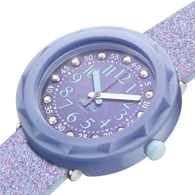 【Flik Flak】兒童錶 LILAXUS 粉紫星星 菲力菲菲錶 手錶 瑞士錶 錶(36.7mm)