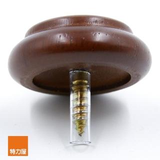 【特力屋】實木窗簾桿 圓型飾頭 櫻桃木色 2入 28mm