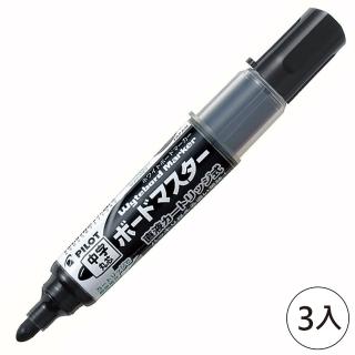 【PILOT 百樂】百樂 可換卡水白板筆中 黑(3入1包)