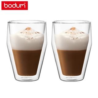 【Bodum】TITLIS 雙層玻璃杯兩件組350cc-2入/可堆疊