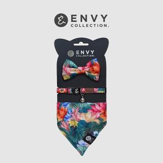 【ENVY COLLECTION】貓頸圈 熱帶天堂鳥三件組(頸圈領結領巾)