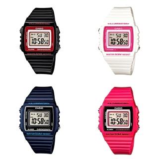 【CASIO 卡西歐】W-215H 繽紛個性亮彩LED多功能防水電子錶