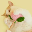 【Vetreska 未卡】水蜜桃針織逗貓棒 寵物玩具 毛小孩 互動款 造型甜美(45cm安全無毒木棍 最適合的長度)
