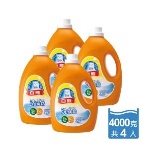 【白熊】洗碗精4kg*4入/箱(深層去汙/溫和護手/無新增香精)