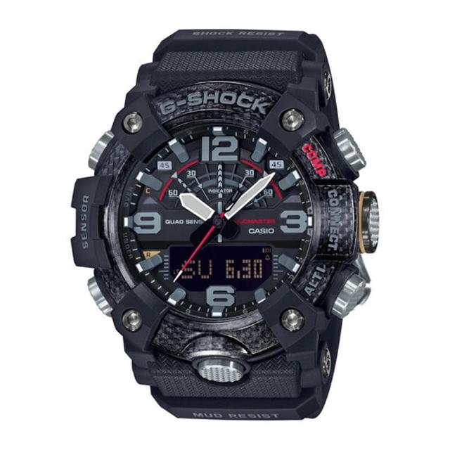 【CASIO 卡西歐】G-SHOCK雙顯手錶(黑 GG-B100-1A)