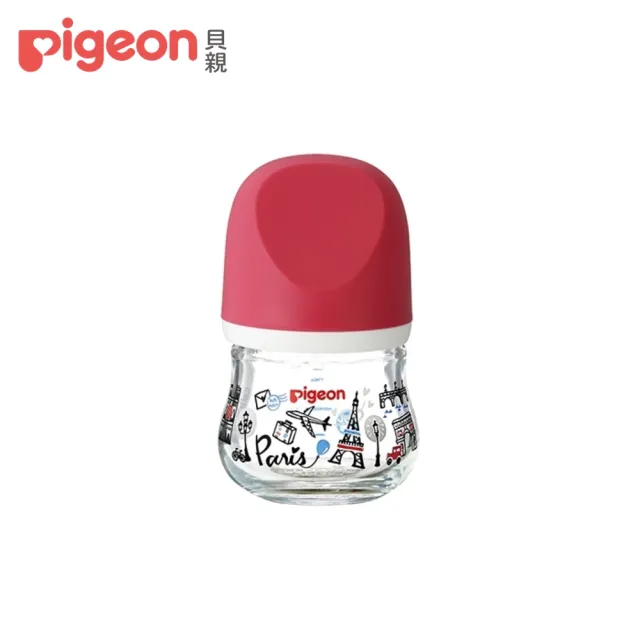 【Pigeon 貝親】設計款母乳實感玻璃奶瓶80ml(6款)
