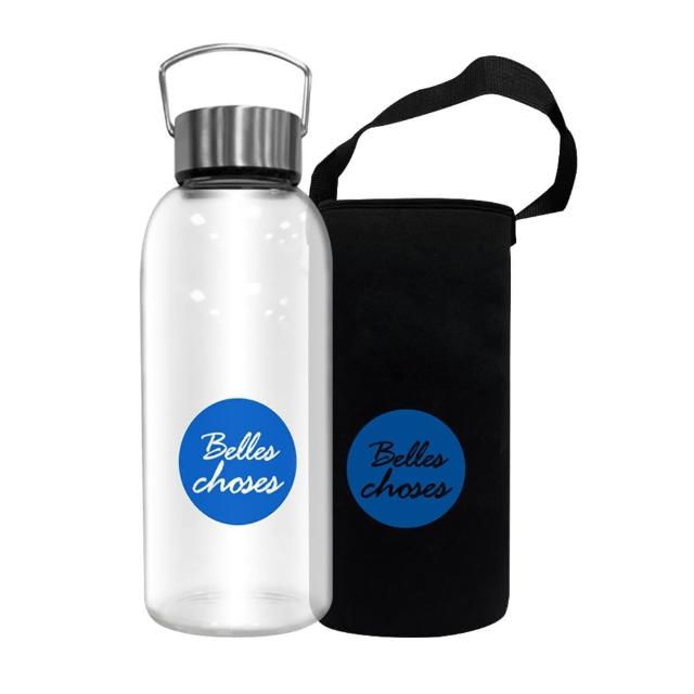 【FUJI-GRACE 日本富士雅麗】買1送1_高硼矽耐熱手提玻璃瓶1000ml 贈潛水布提袋(FJ-921*2)