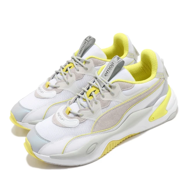 PUMA 休閒鞋 RS-2K X Emoji 聯名 男女鞋 舒適 情侶穿搭 厚底 表情符號 白 黃(37482001)