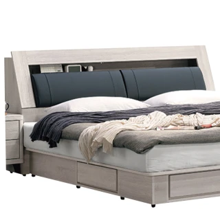【綠活居】芬格 現代5尺皮革雙人床頭箱(不含床底＋不含床墊)