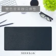 【TRENY】雙色皮革辦公桌墊90X45-藍黃