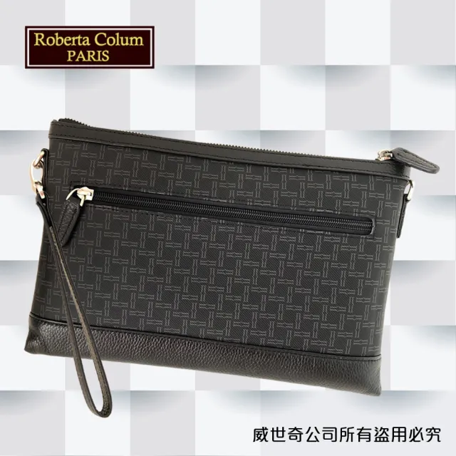 【Roberta Colum】諾貝達百貨專櫃手拿包 側背包 商務包(8912黑色)