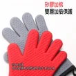 CCKO 微波爐隔熱手套 耐高溫烤箱防熱烘焙矽膠手套一雙 三色任選(矽膠防燙手套)
