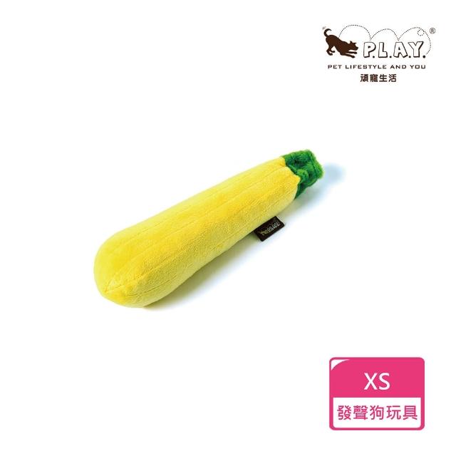 【P.L.A.Y.】迷你健康蔬果籃-迷你西葫蘆(陪伴 解壓 發聲 狗玩具)