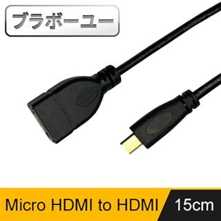 【百寶屋】Micro HDMI公 to HDMI母高畫質影音延長線