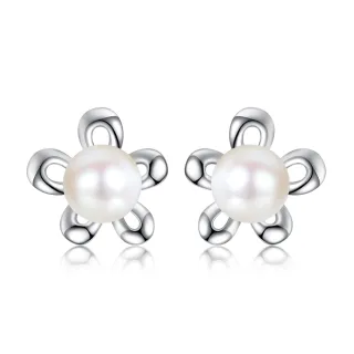 【KATROY】純銀耳環．4.0 -4.5mm．情人節禮物(天然珍珠)