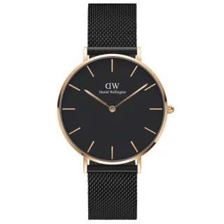 【Daniel Wellington】Petite Evergold 36mm香檳金米蘭金屬錶(DW手錶男錶女錶 DW00100346)
