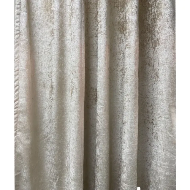 【J&N】艾爾絲絨素色遮光拉摺窗簾-米色(270*230cm)