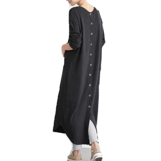 【MsMore】韓國設計師簡約氣質洋裝式長外套#107606(4色)