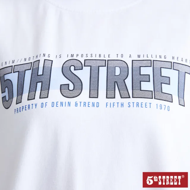 【5th STREET】女後背開衩中長版背心-白色