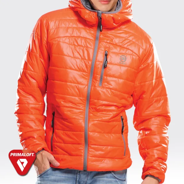 【SAMLIX 山力士】PRIMALOFT男輕量化防潑水保暖外套#65812(黑色.綠色.橘色)