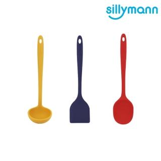 【韓國sillymann】一體成型三件組-煎鏟+拌炒勺+湯勺(可進洗碗機高溫清潔可沸水消毒)