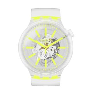 【SWATCH】BIG BOLD JELLY系列手錶 YELLOWINJELLY 熱情黃 瑞士錶 錶(47mm)