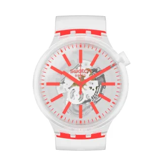 【SWATCH】BIG BOLD JELLY系列手錶 ORANGINJELLY 暖心橘 瑞士錶 錶(47mm)