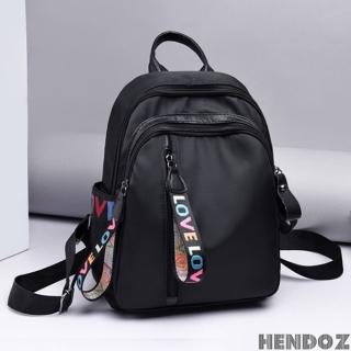 【HENDOZ】輕量防潑水字母後背包(防水包 共二色)