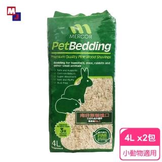 【MJ 萌洲】100%南非松木木屑床 4L x2包(抗菌消臭 天然木屑 兔子 寵物鼠 小動物 環保 可回收 木屑床)