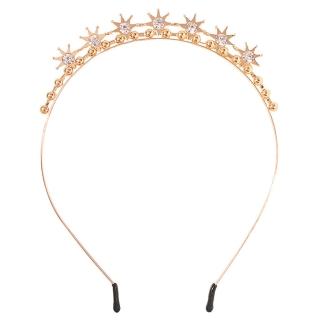 【Jpqueen】追愛皇后宮廷珍珠水鑽華麗彈性髮箍(2色可選)